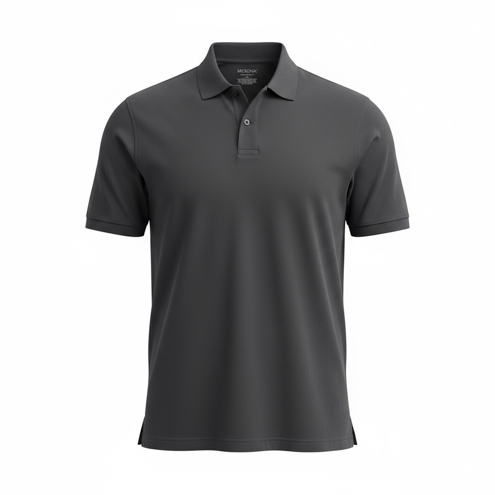 Merona Men’s Cotton Collar Polo Shirt Short Sleeve Gray Size XL